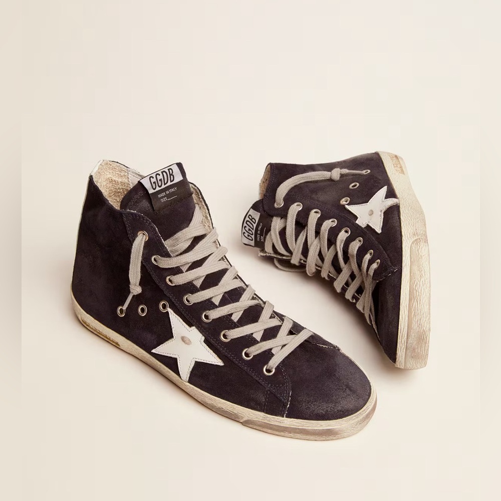 GOLDEN GOOSE Francy sneakers in leather with leather star and heel tan